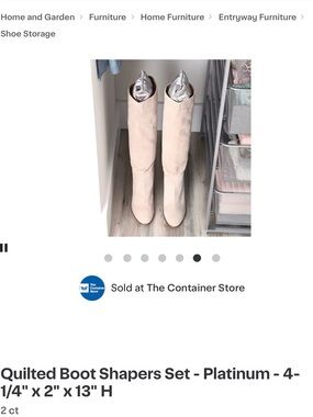 Black Quilted Boot Shapers Set